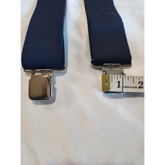 Carhartt Suspenders Men's  Utility 2" Heavy-Duty Silver  Clips Navy Blue 52" - Picture 7 of 7